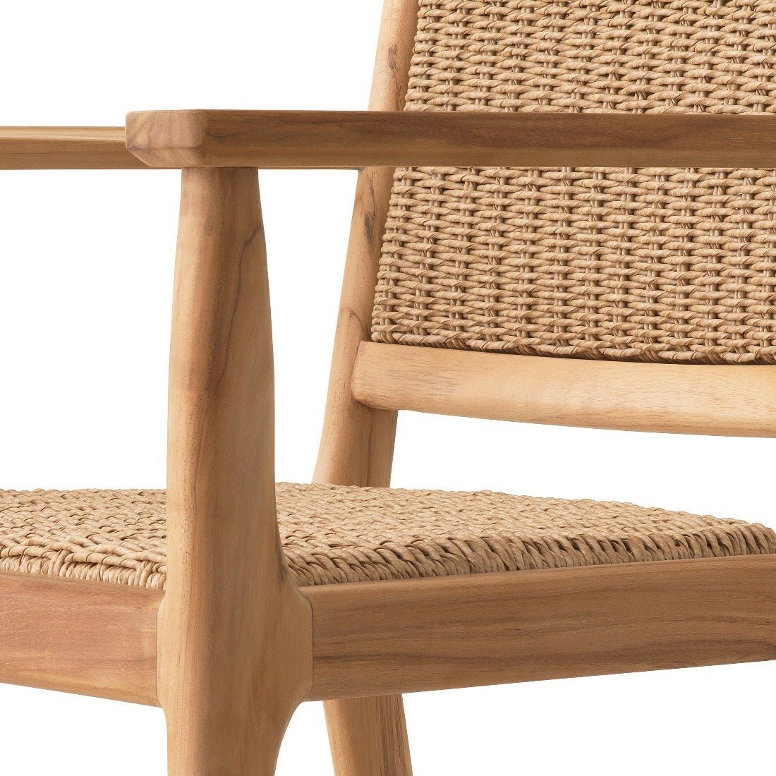 Outdoor dining chair Eichholtz Pivetti with arm Naturel