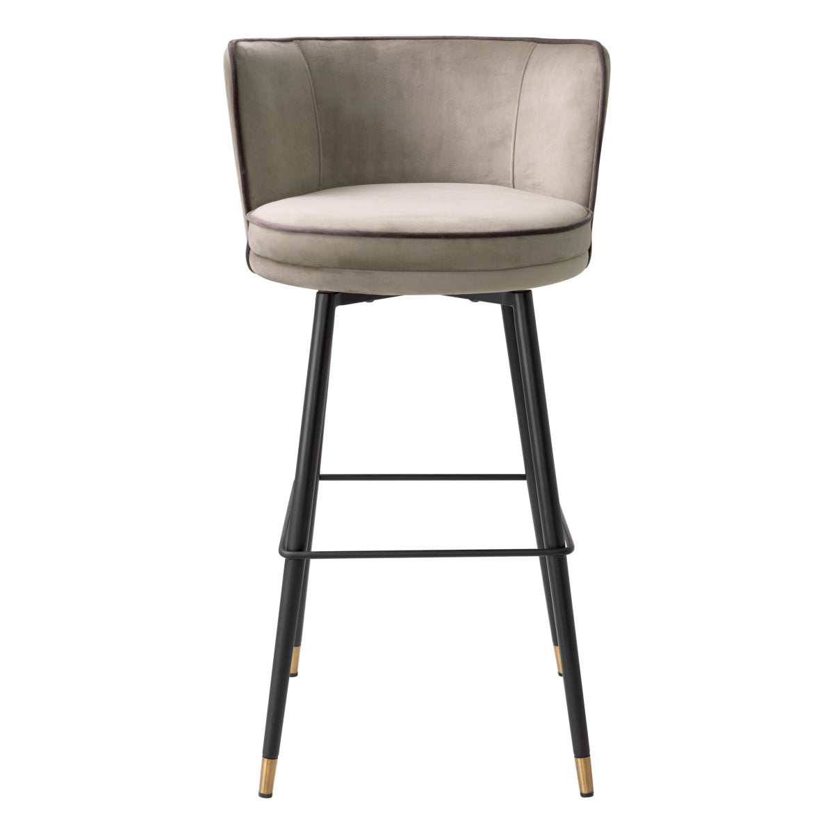 Bar stool Eichholtz Grenada greige velvet