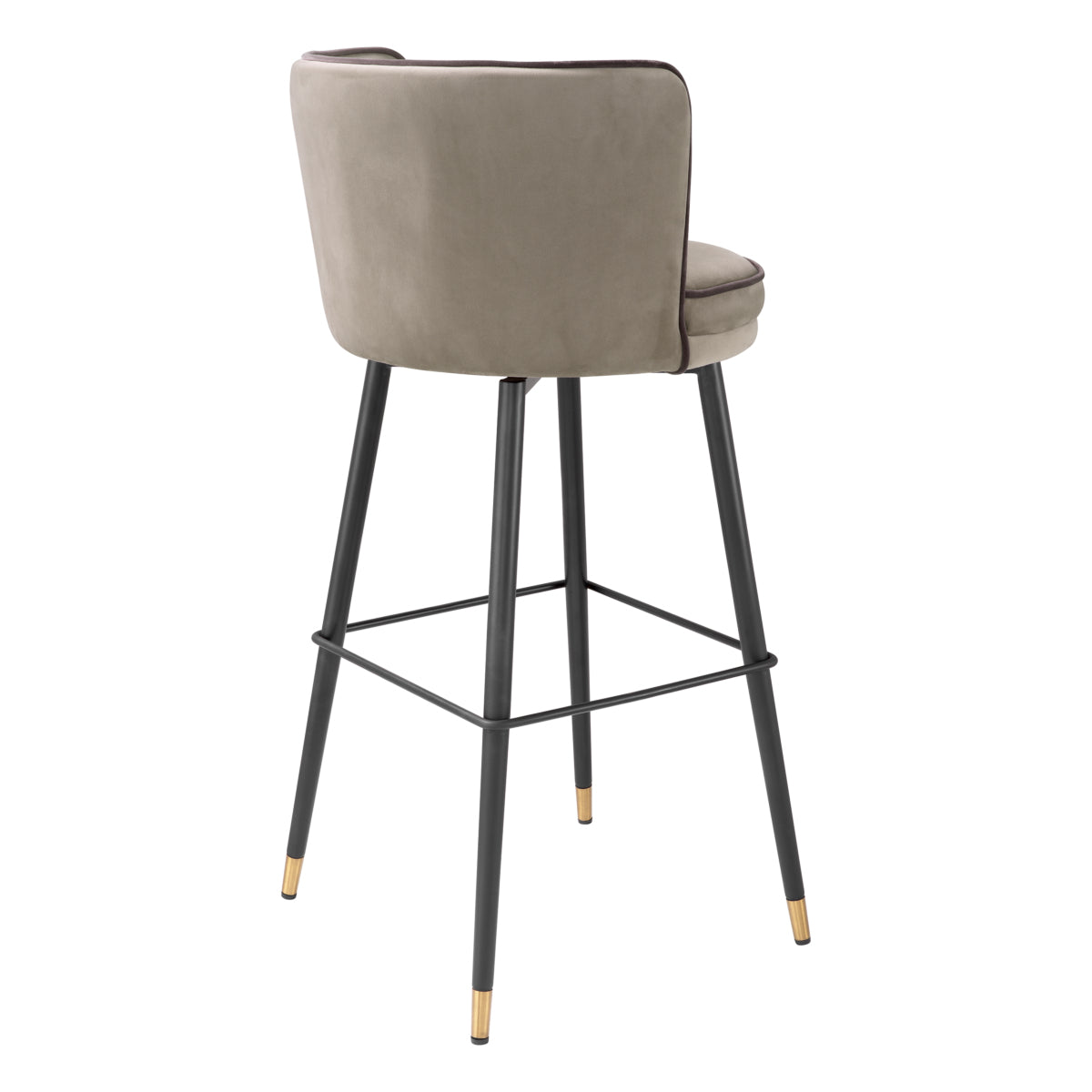Bar stool Eichholtz Grenada greige velvet