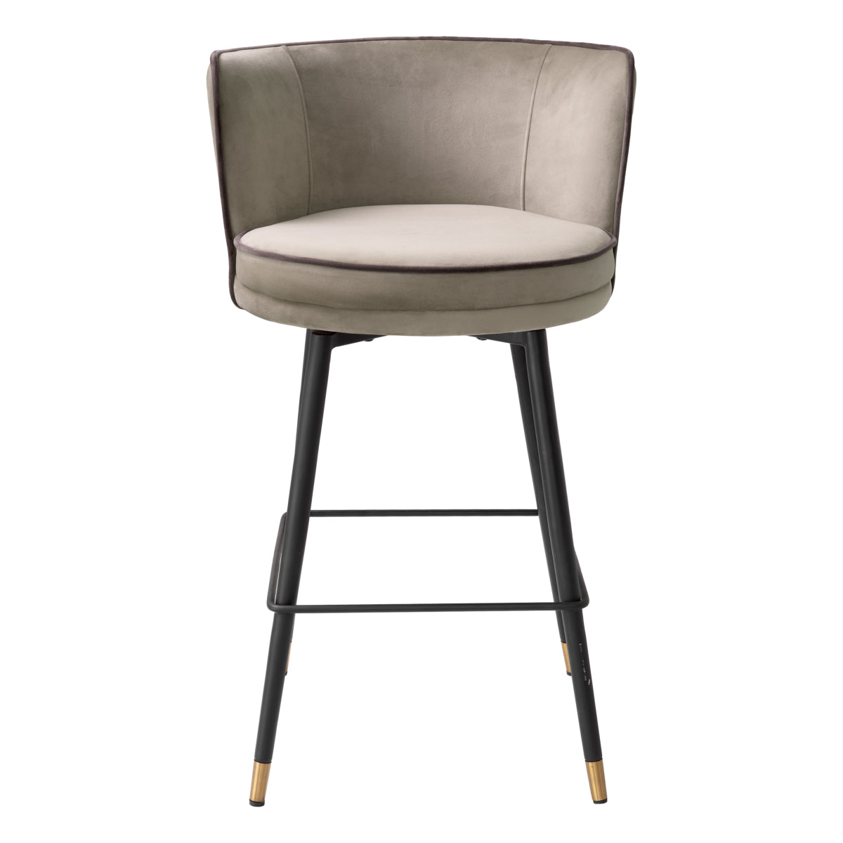 Counter stool Eichholtz Grenada greige velvet
