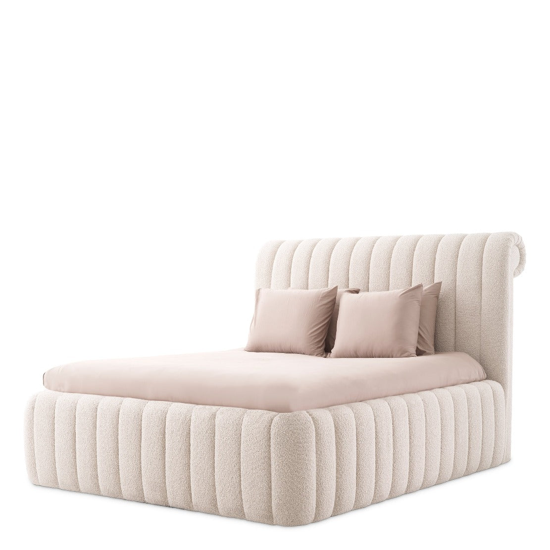 Bed Frame Eichholtz Sycamore Bouclé cream