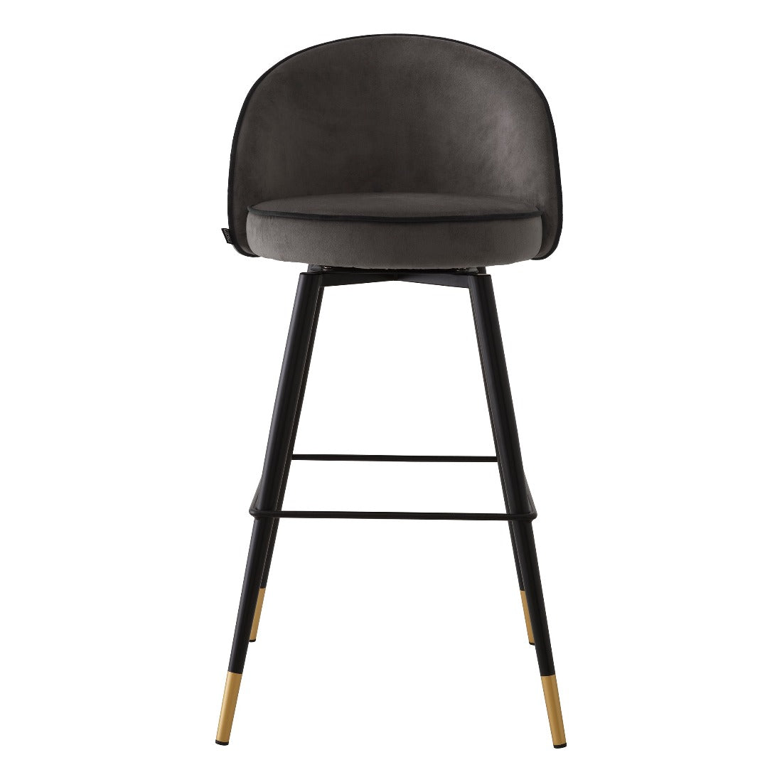 Bar stool Eichholtz Cooper dark grey velvet