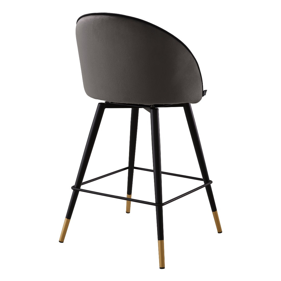 Counter stool Eichholtz Cooper dark grey velvet