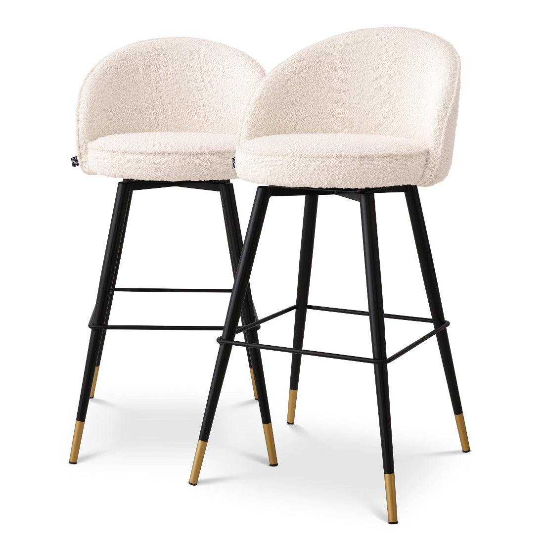 Bar stool Eichholtz Cooper Bouclé cream