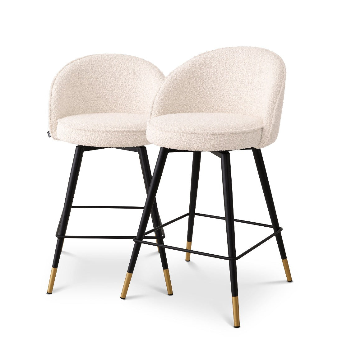 Counter stool Eichholtz Cooper bouclé cream