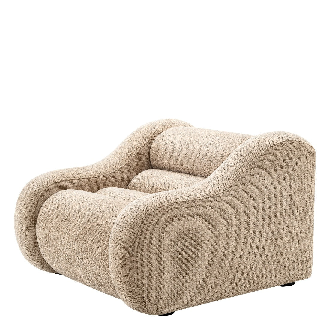Chair Eichholtz Carbone lyssa sand fauteuil stoel