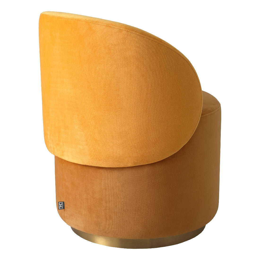 Low swivel dining chair Eichholtz Greer yellow