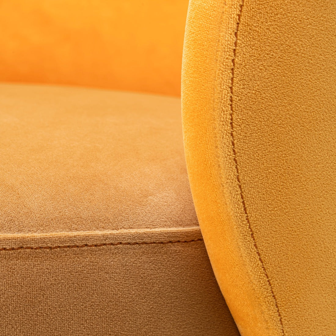 Low swivel dining chair Eichholtz Greer yellow