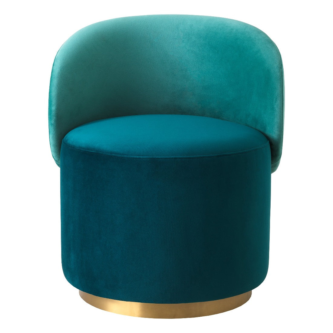 Low swivel dining chair Eichholtz Greer turquoise