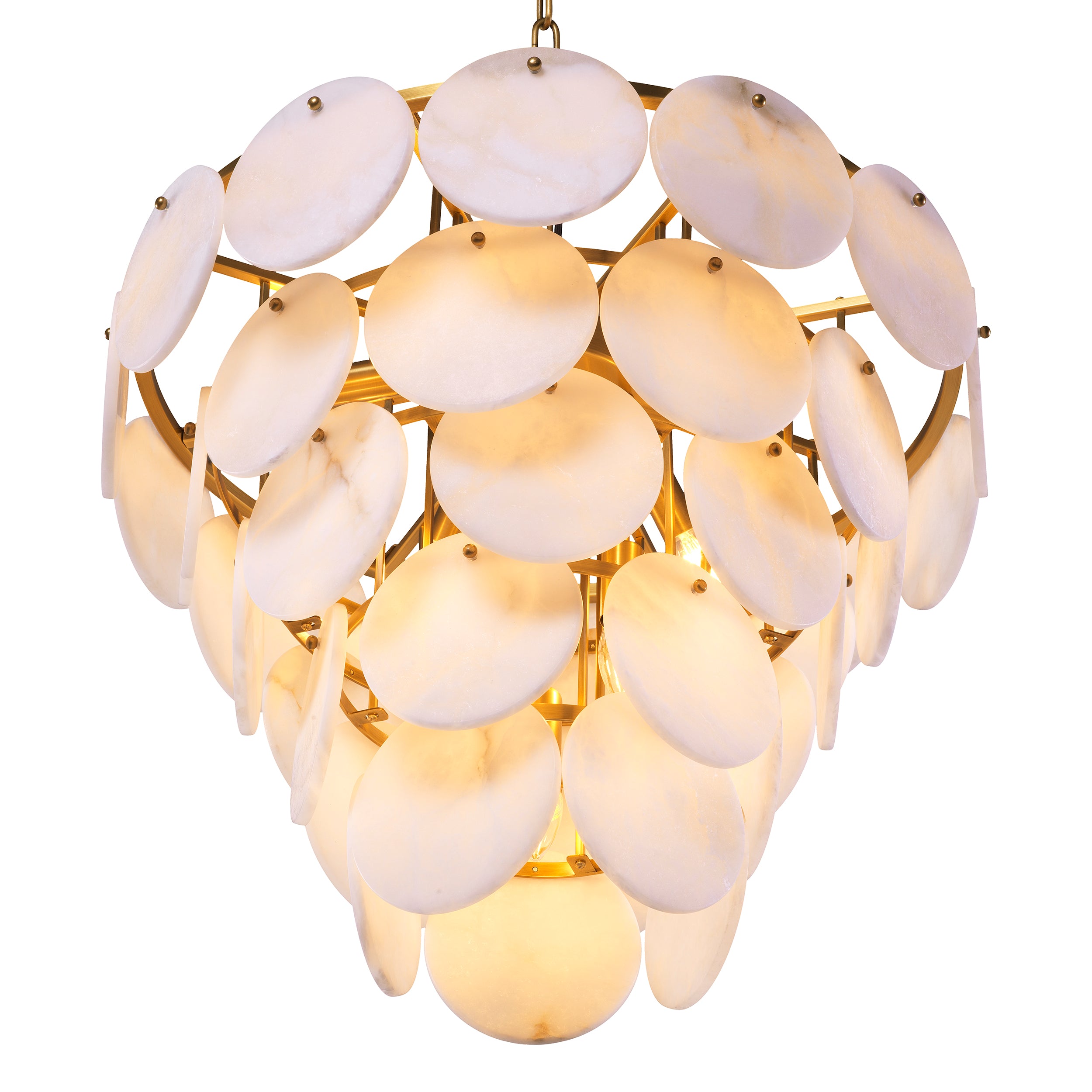 Eichholtz chandelier Clementina Alabaster & brass