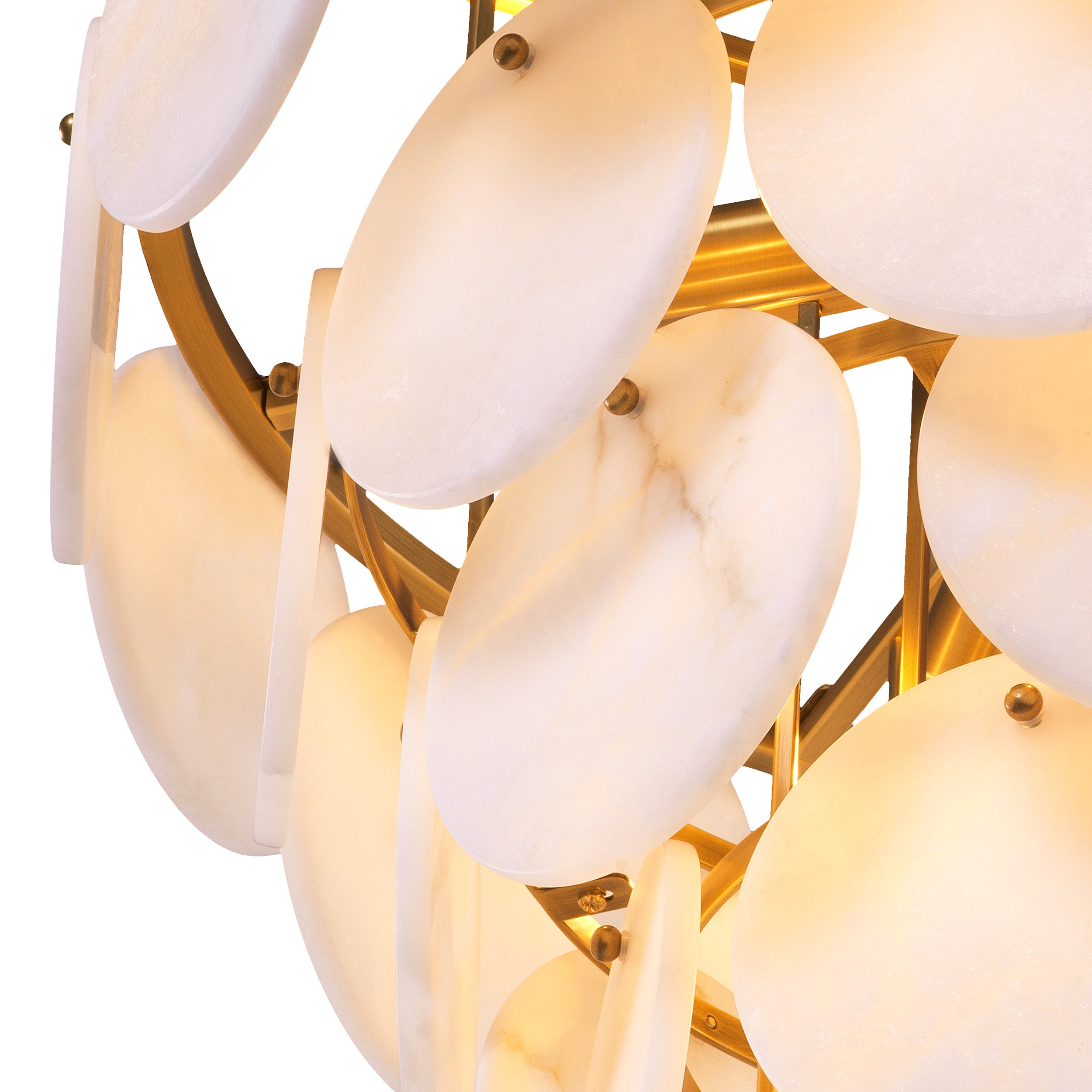 Eichholtz chandelier Clementina Alabaster & brass