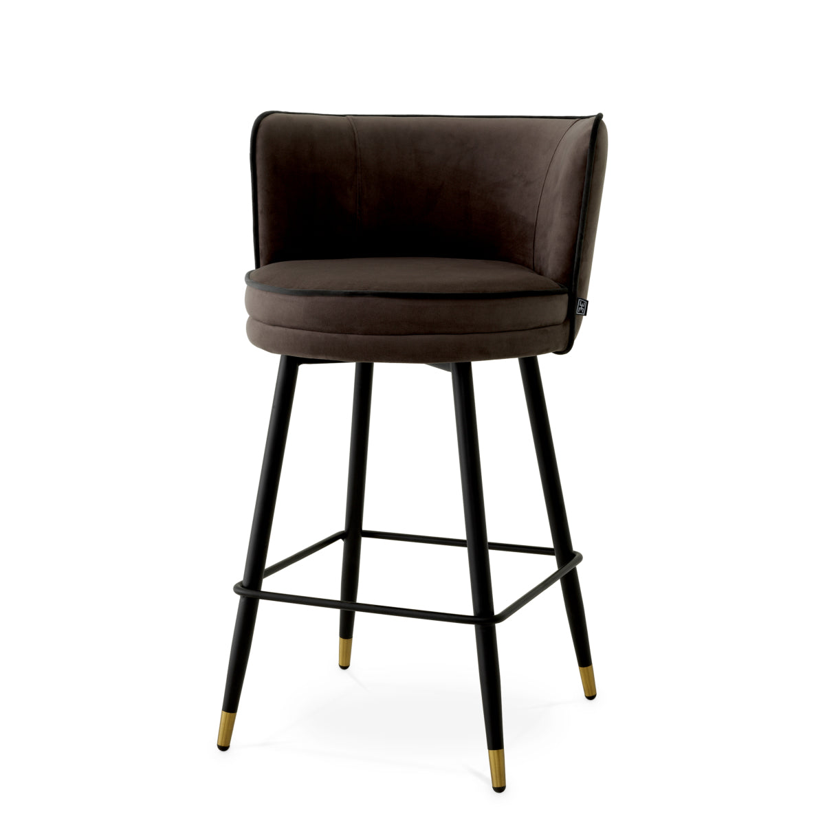 Counter stool Eichholtz Grenada grey velvet