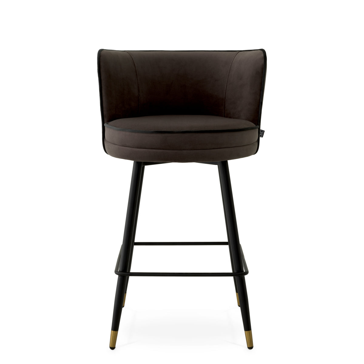 Counter stool Eichholtz Grenada grey velvet