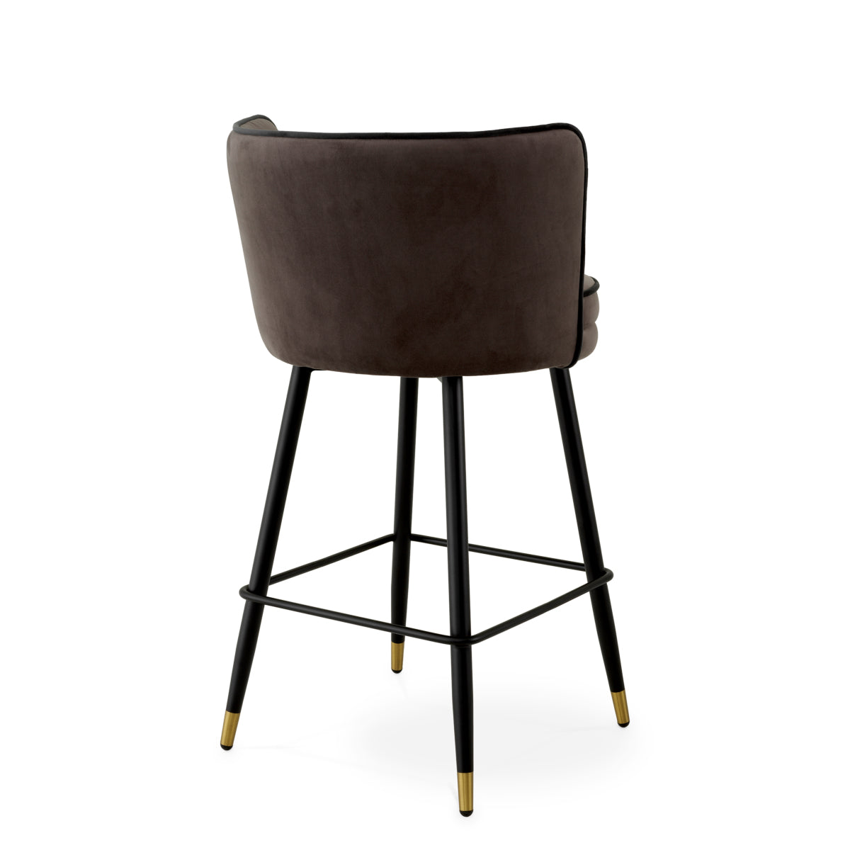 Counter stool Eichholtz Grenada grey velvet
