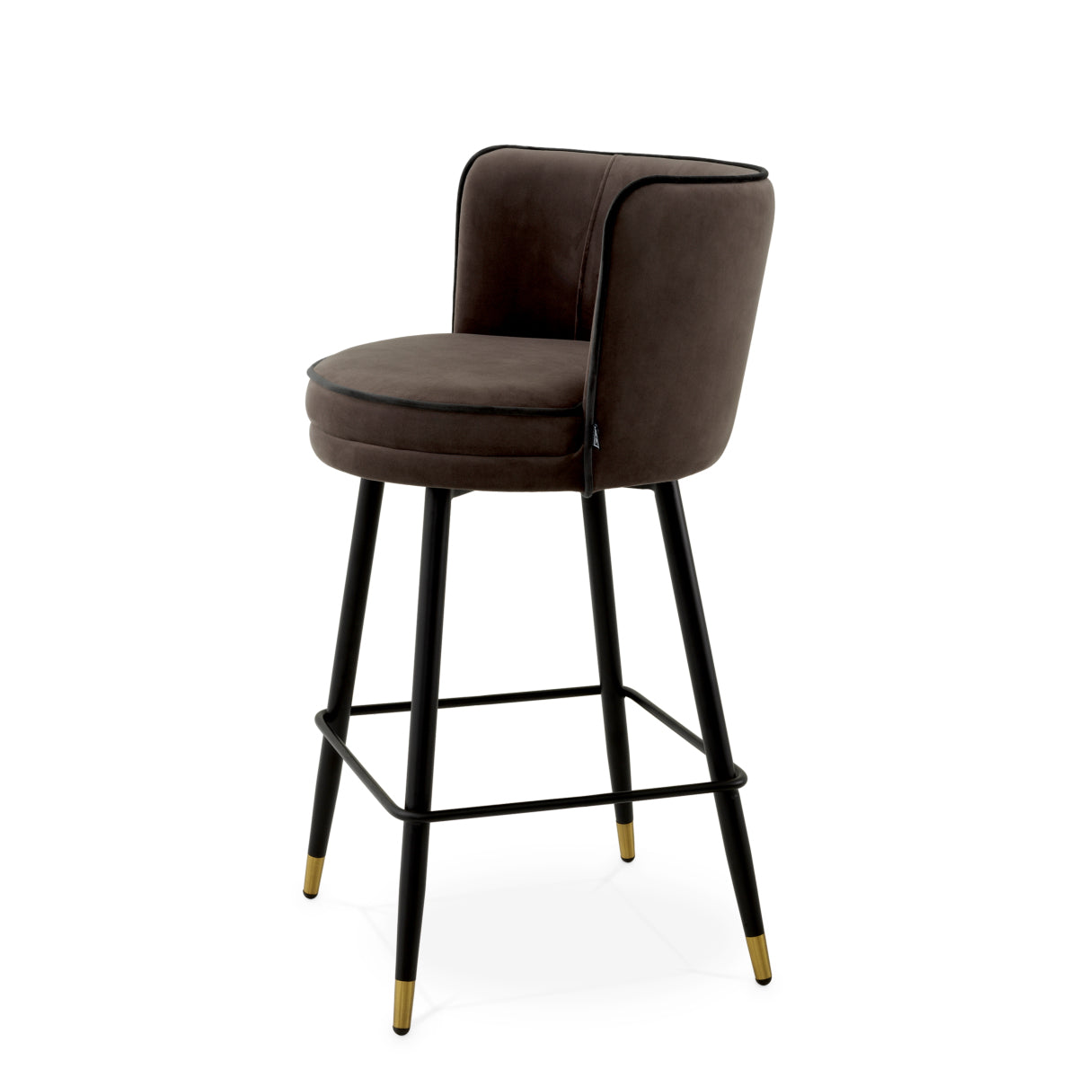 Counter stool Eichholtz Grenada grey velvet