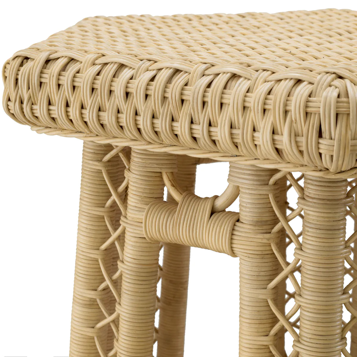 Eichholtz side table Saba hexagon rattan