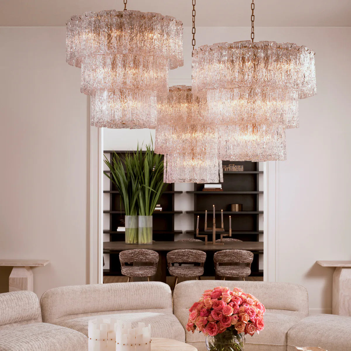 Eichholtz chandelier Almeria Clear textured