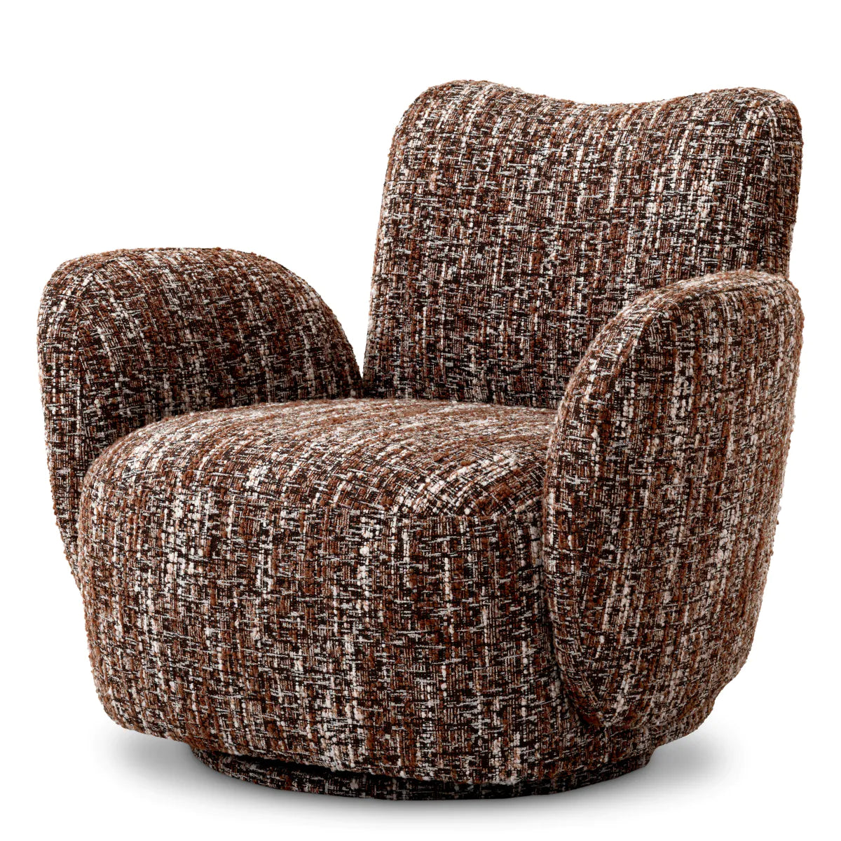 Fauteuil pivotant Eichholtz Merida rouge brun