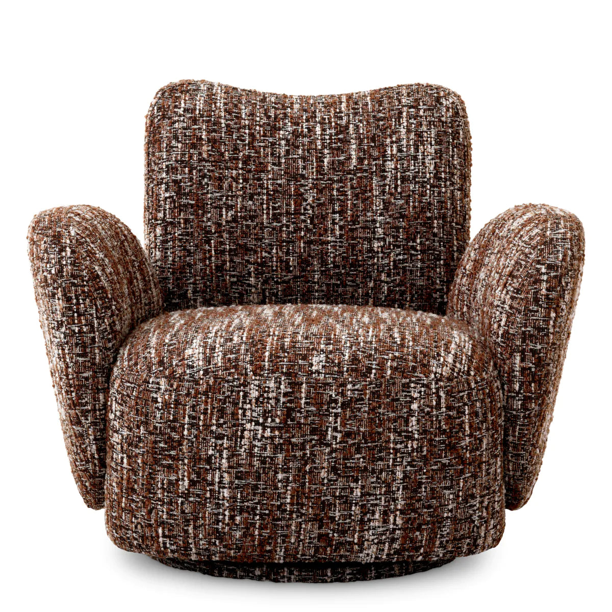 Fauteuil pivotant Eichholtz Merida rouge brun