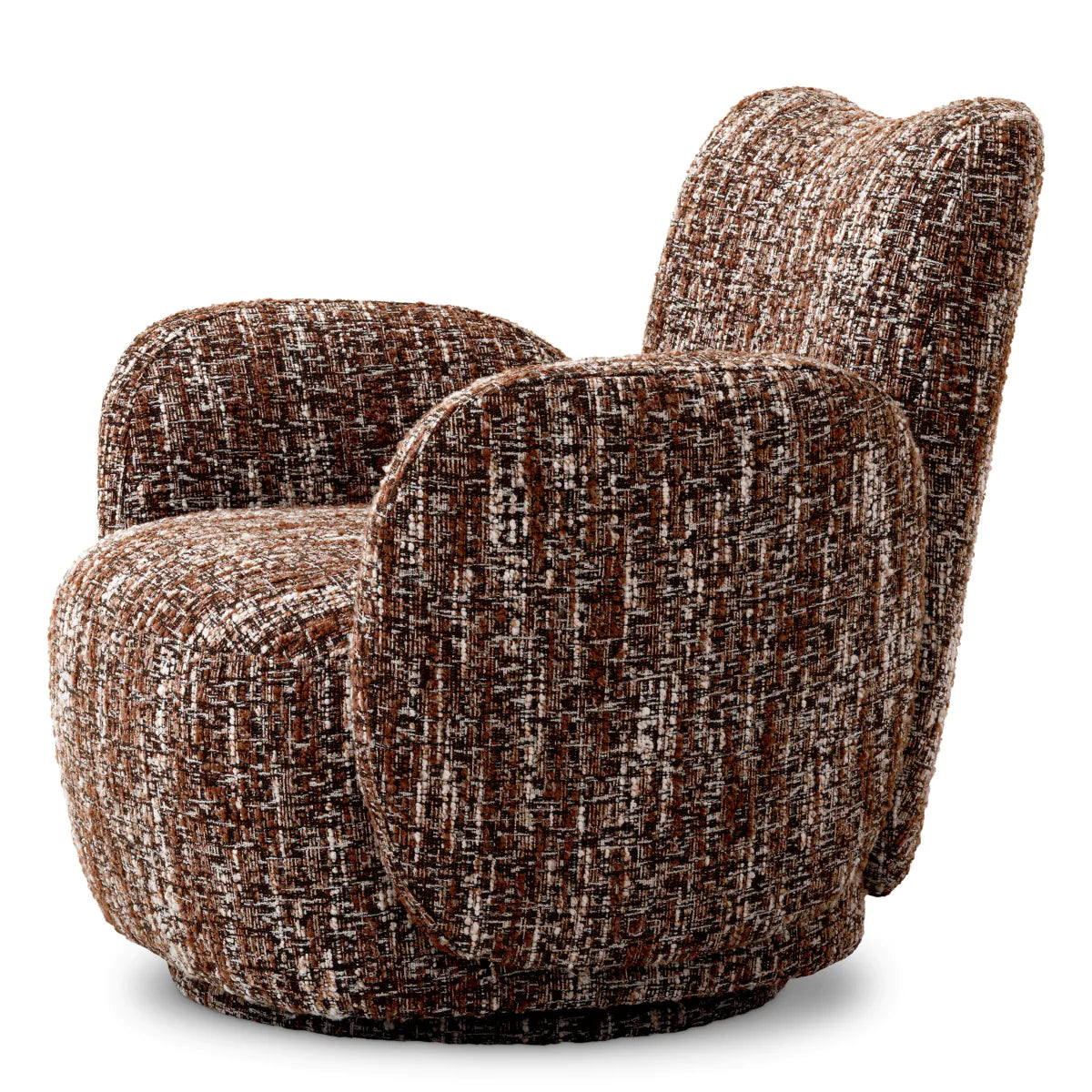Fauteuil pivotant Eichholtz Merida rouge brun