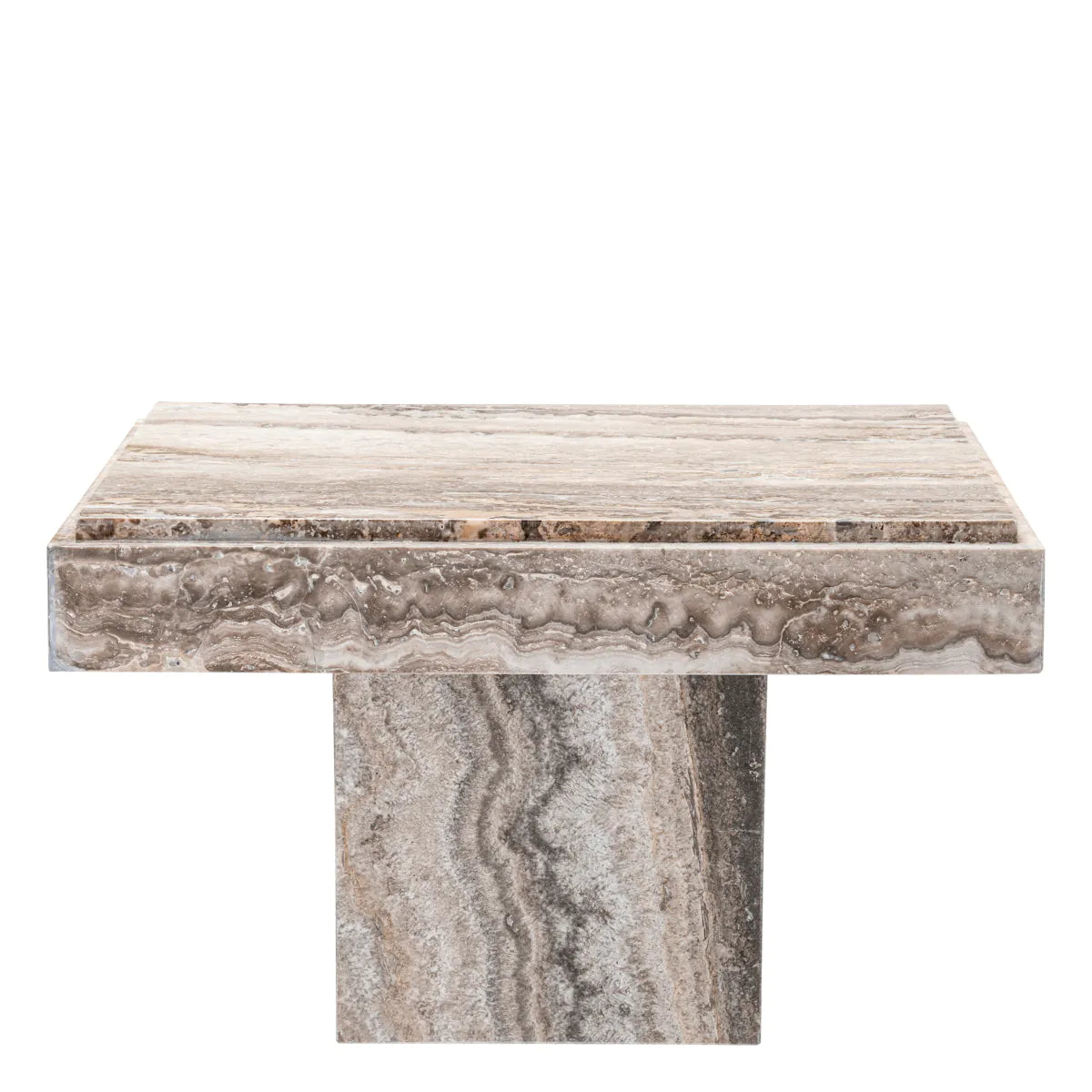 Eichholtz side table Sartoria silver travertine