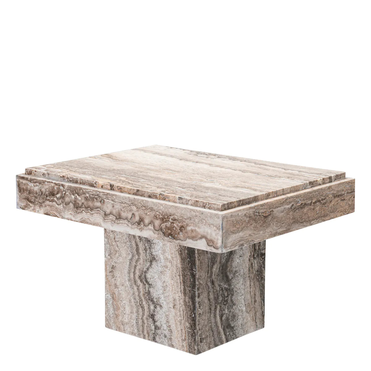 Eichholtz side table Sartoria silver travertine