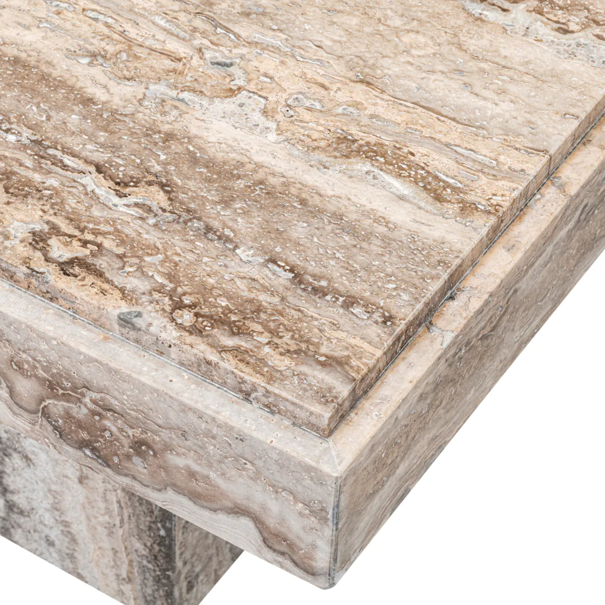 Eichholtz side table Sartoria silver travertine