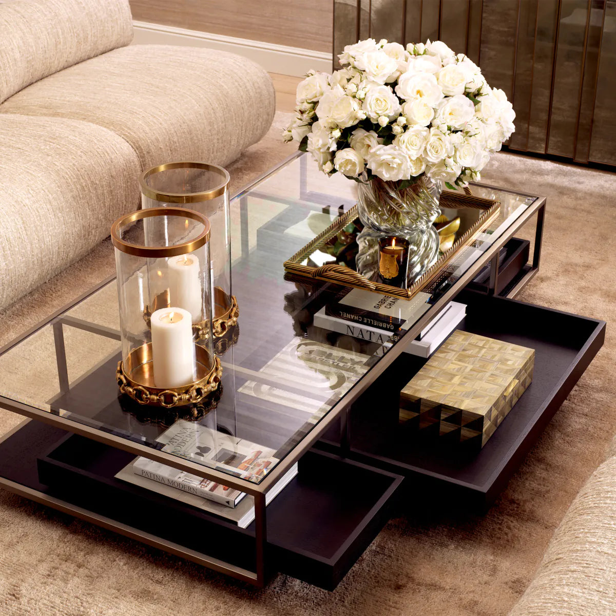 Eichholtz coffee table Roxton steel