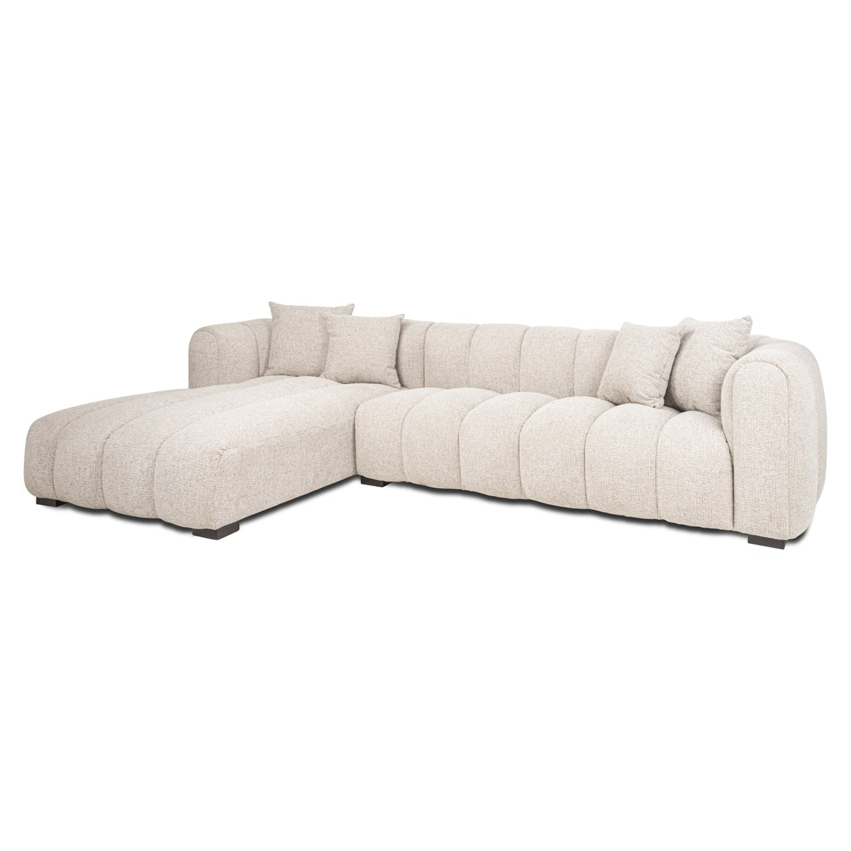 Novaro natural fancy lounge left sofa