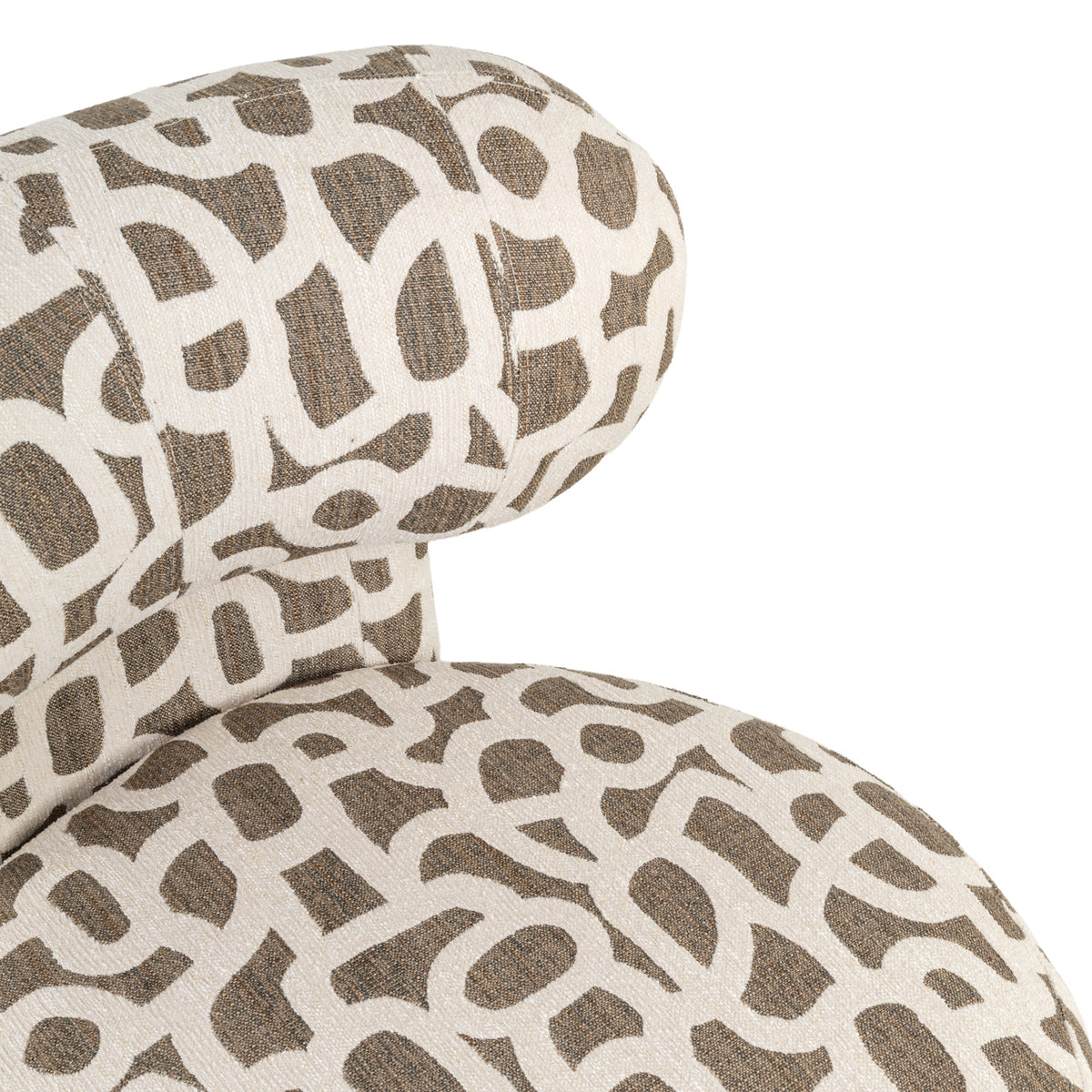 Lounge chair Kaya weave brown swivel