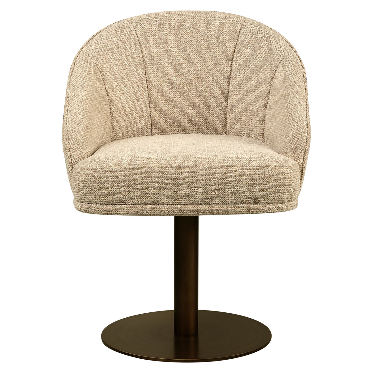 Beverly natural fancy swivel dining chair