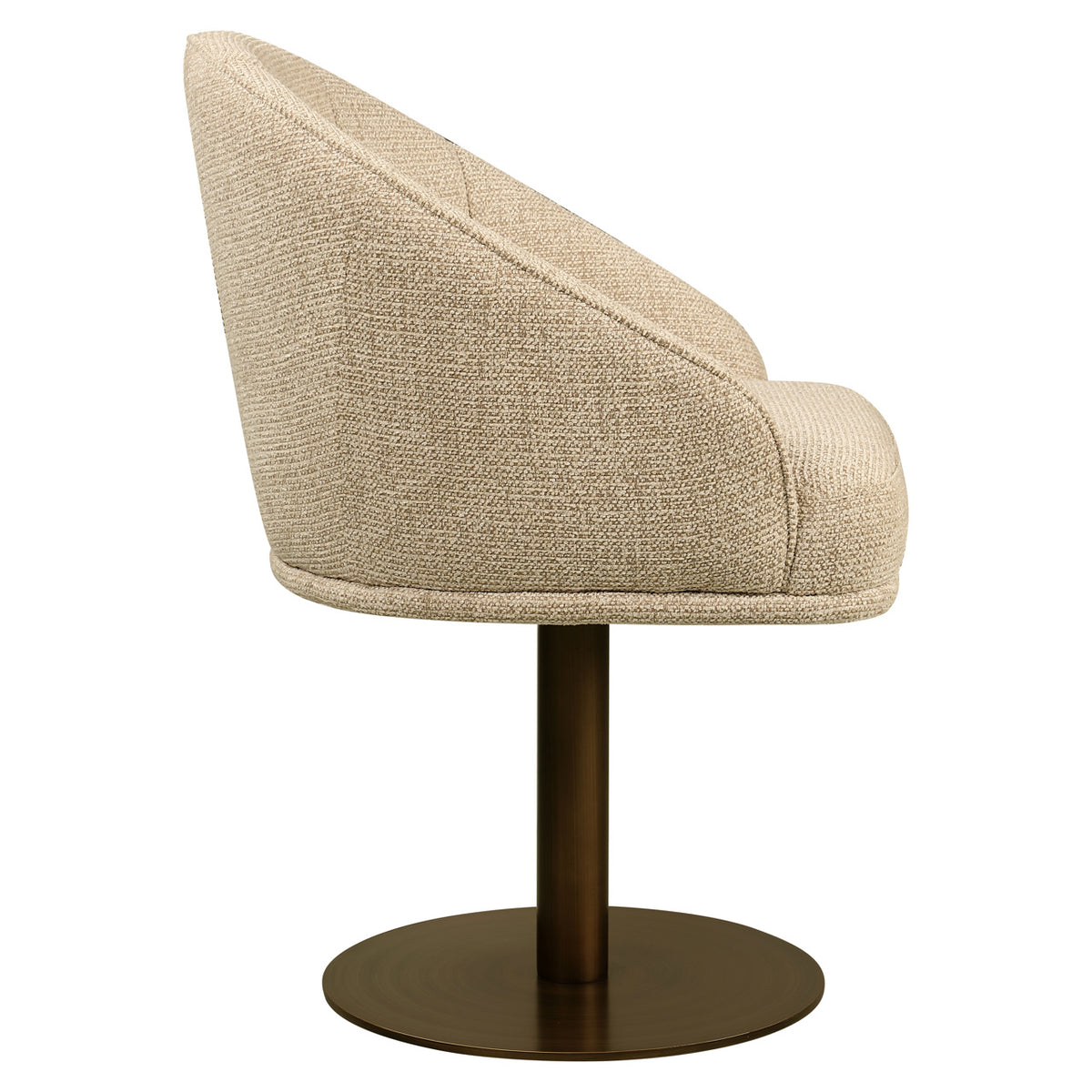 Beverly natural fancy swivel dining chair