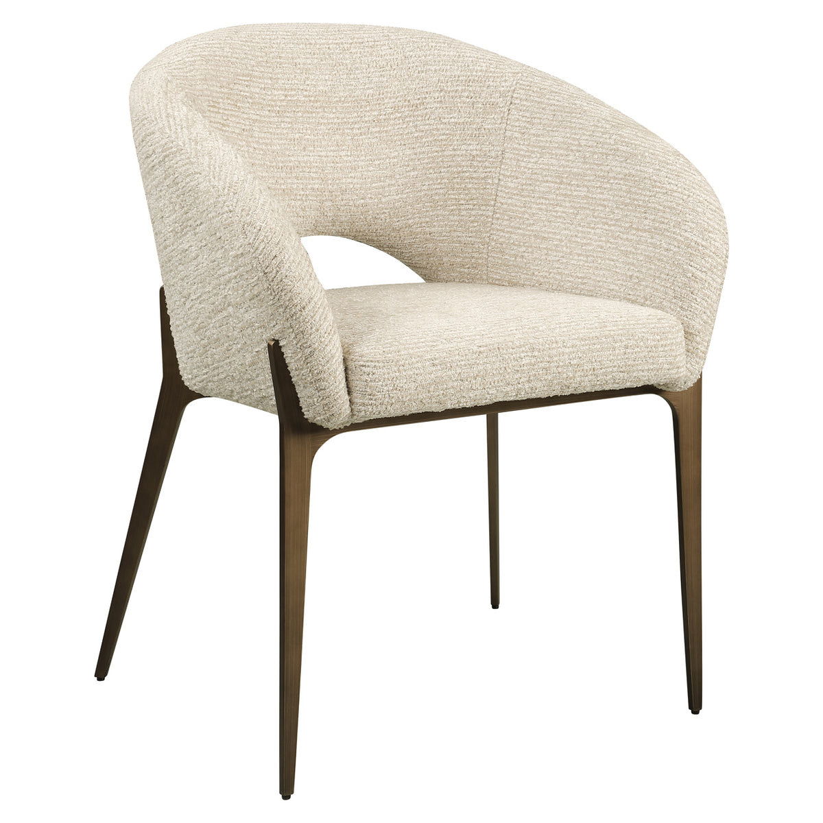 Chaise de salle à manger Kenzi natural linear ignifugée
