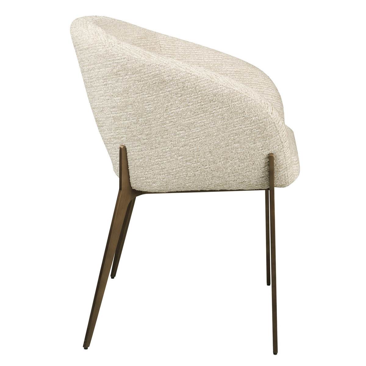 Chaise de salle à manger Kenzi natural linear ignifugée
