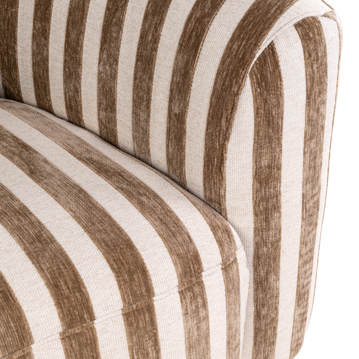 Lounge chair Luxandra stripes sand