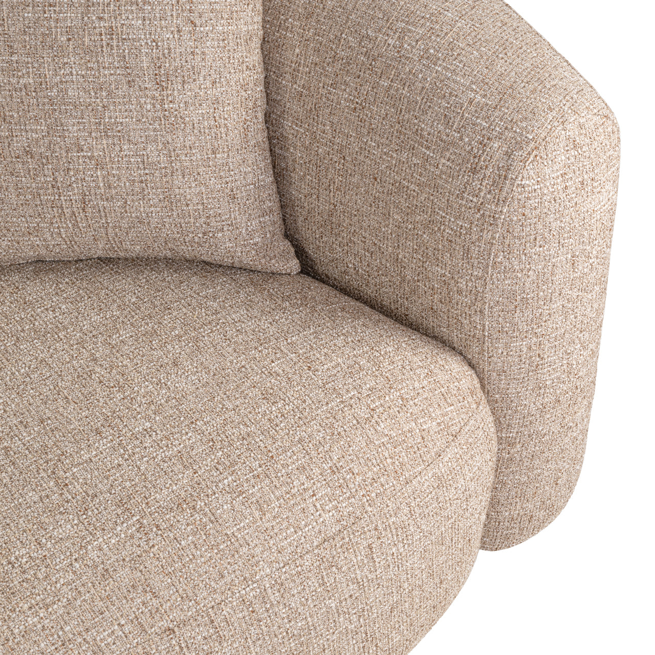 Luxandra-Sofa, sandfarbener Tweed, schwer entflammbar