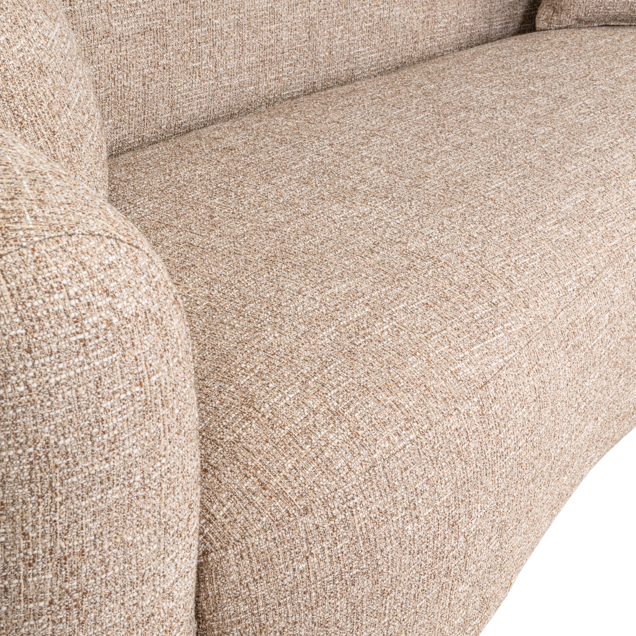 Luxandra-Sofa, sandfarbener Tweed, schwer entflammbar