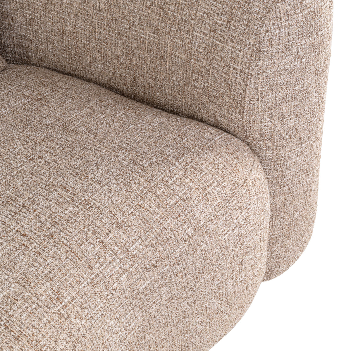 Lounge chair Luxandra sand tweed fire retardant
