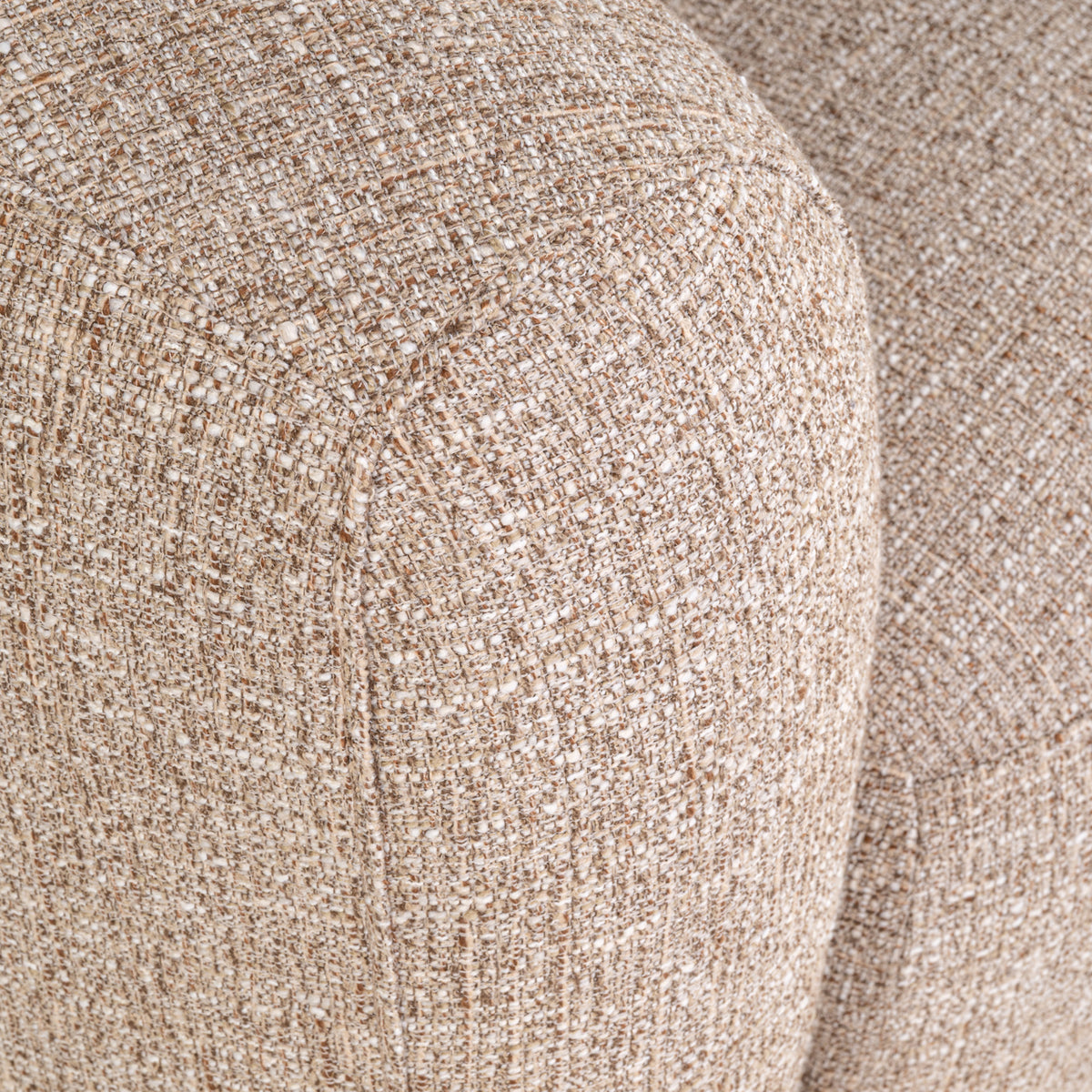 Fauteuil lounge Luxandra sand tweed ignifugé