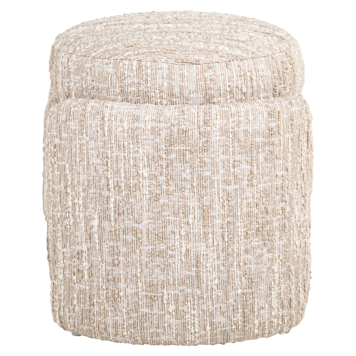 Poef & Voetenbank Cupid beige angora with storage