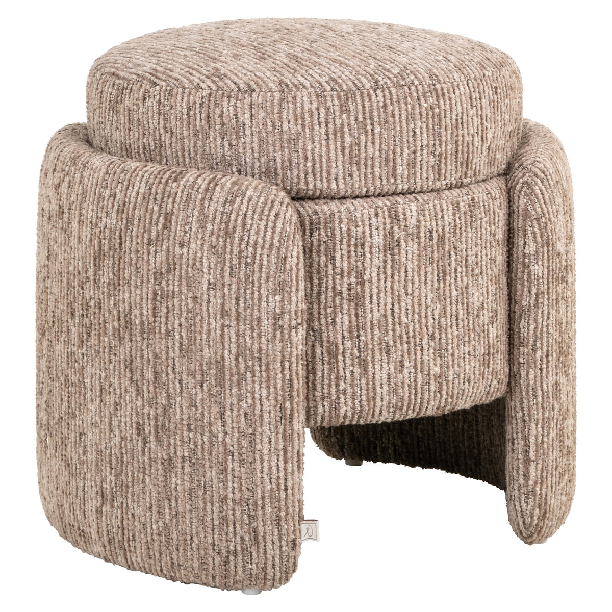 Cupid mocca linear pouf & footstool with storage