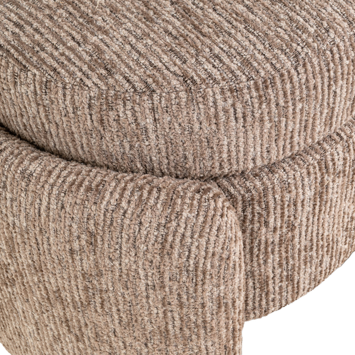 Cupid mocca linear pouf & footstool with storage