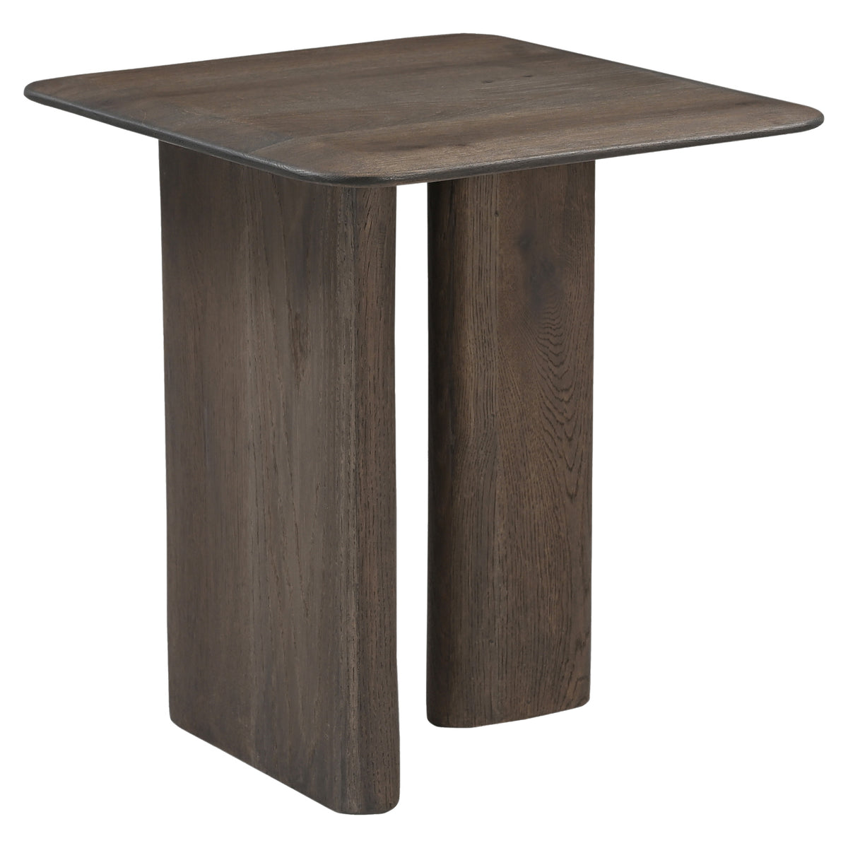 Table d’appoint Castello Smoked charchoal avec plateau en chêne
