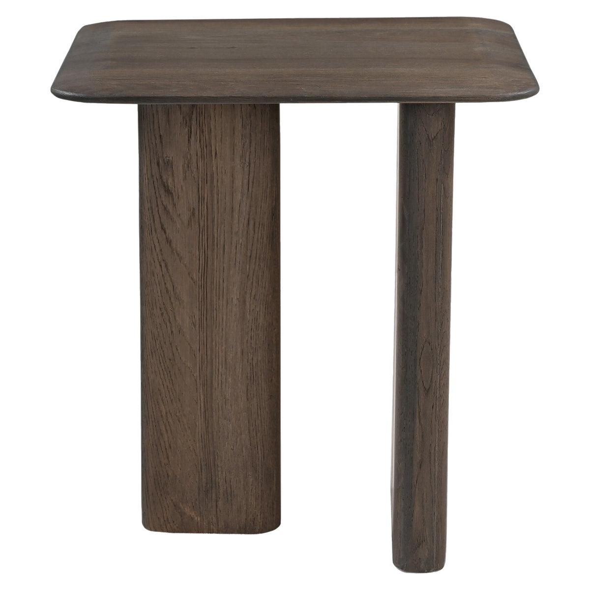 Table d’appoint Castello Smoked charchoal avec plateau en chêne