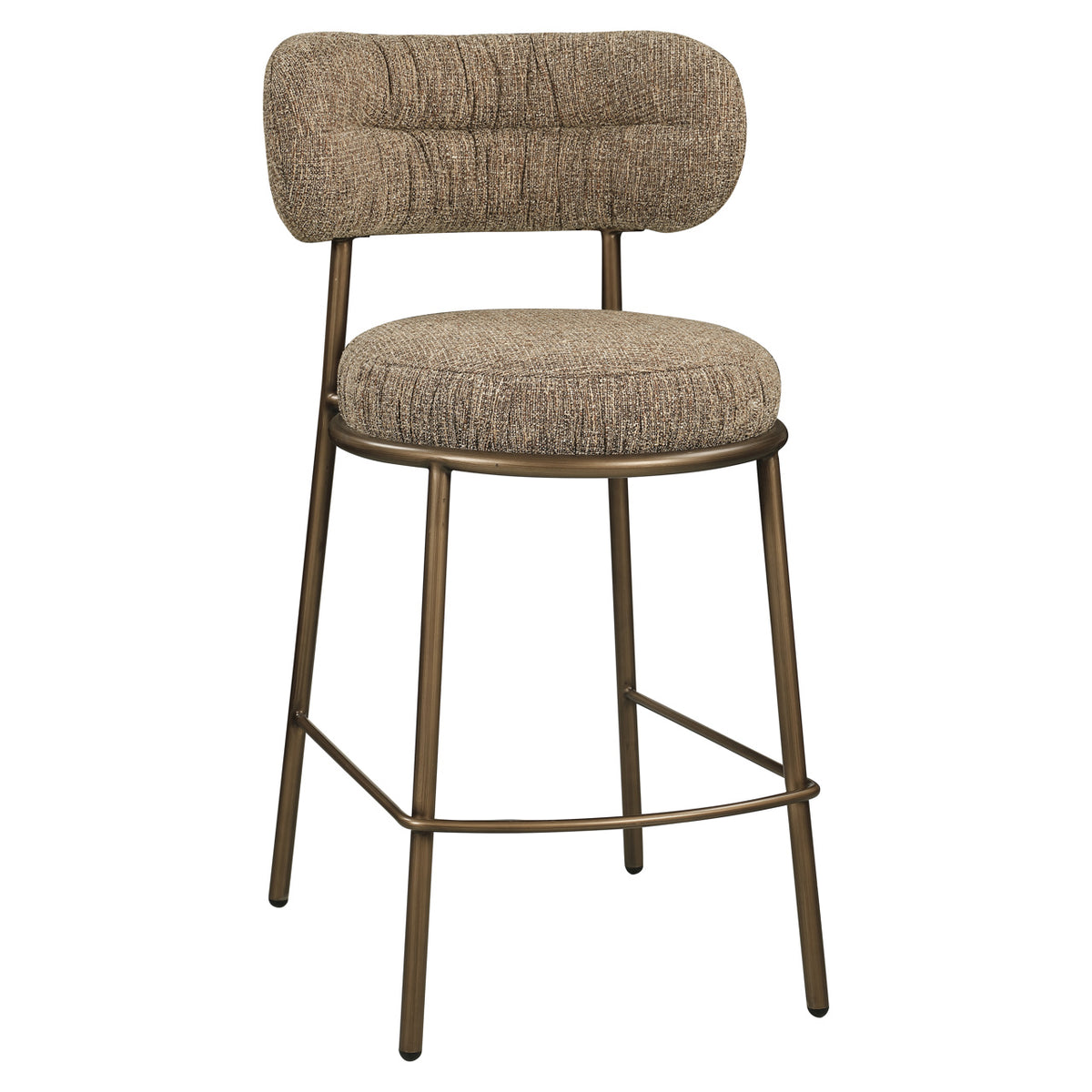 Chaise de comptoir Encanto tweed marron