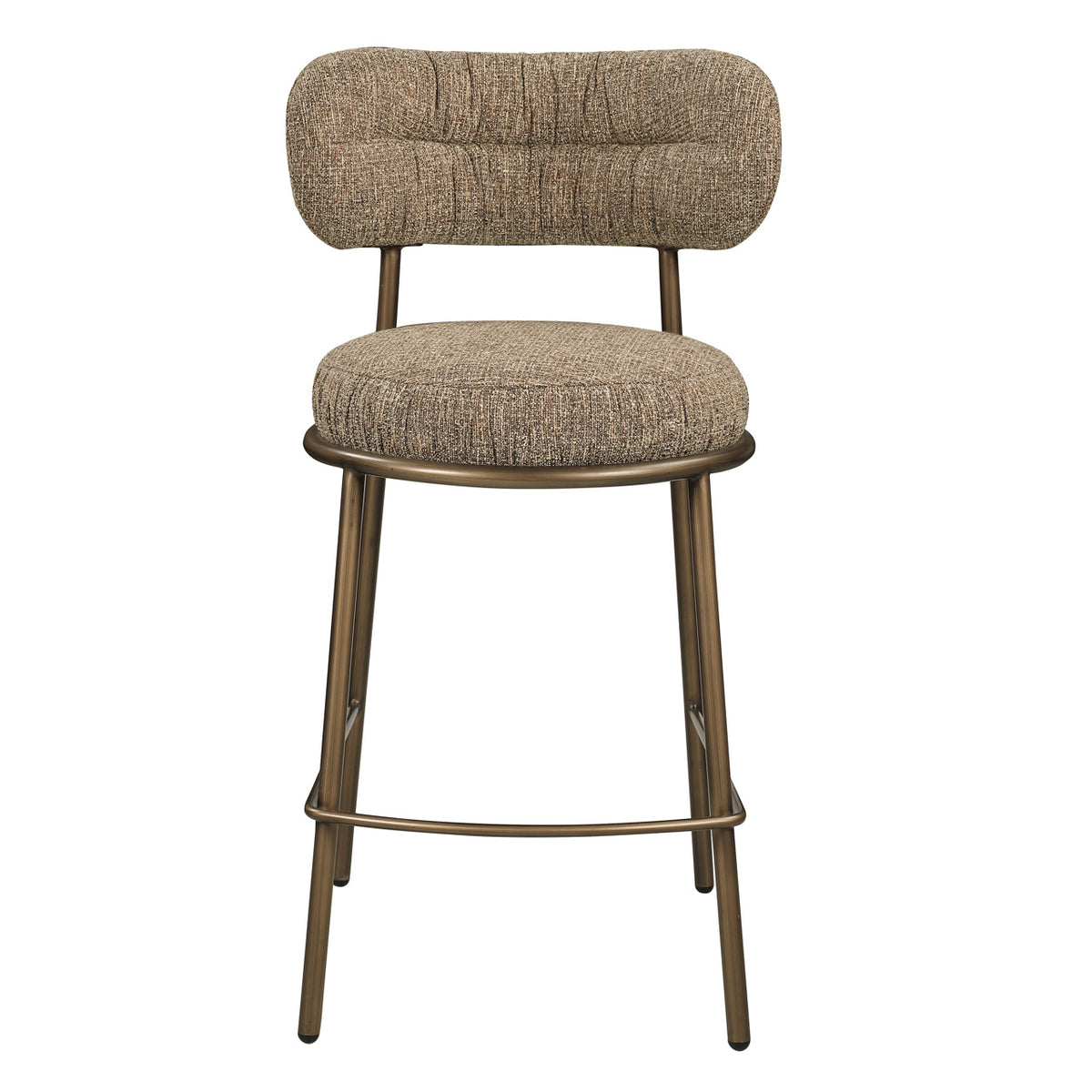 Chaise de comptoir Encanto tweed marron