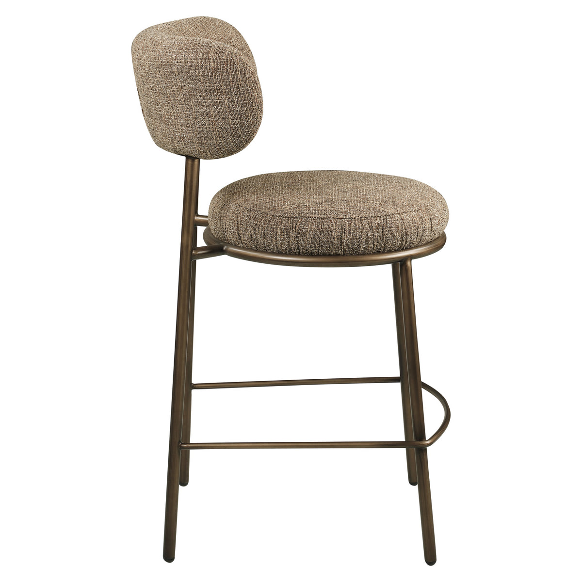 Chaise de comptoir Encanto tweed marron