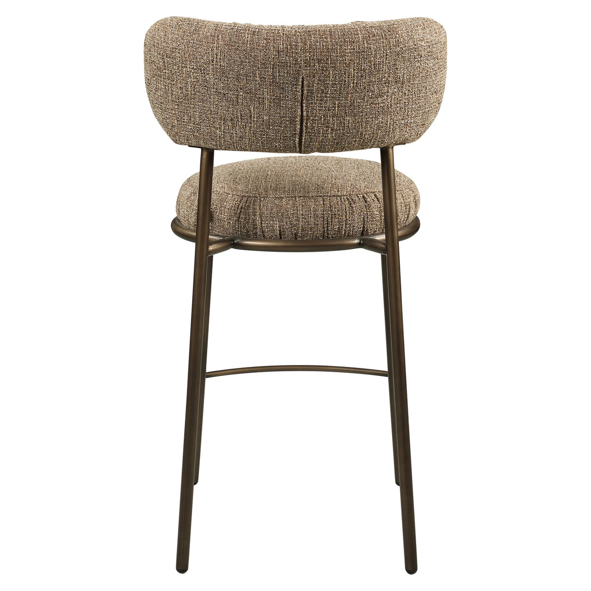 Chaise de comptoir Encanto tweed marron