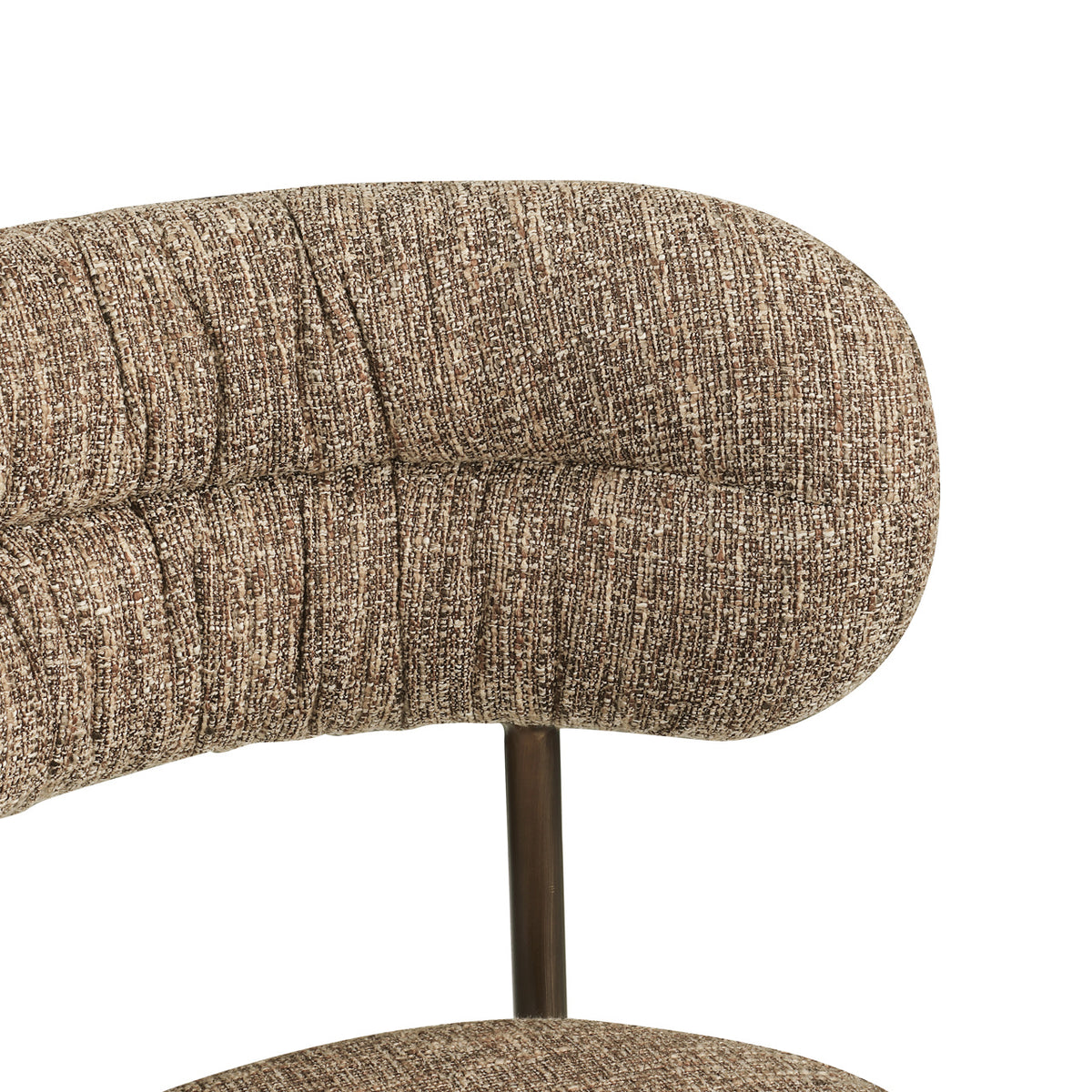 Chaise de comptoir Encanto tweed marron