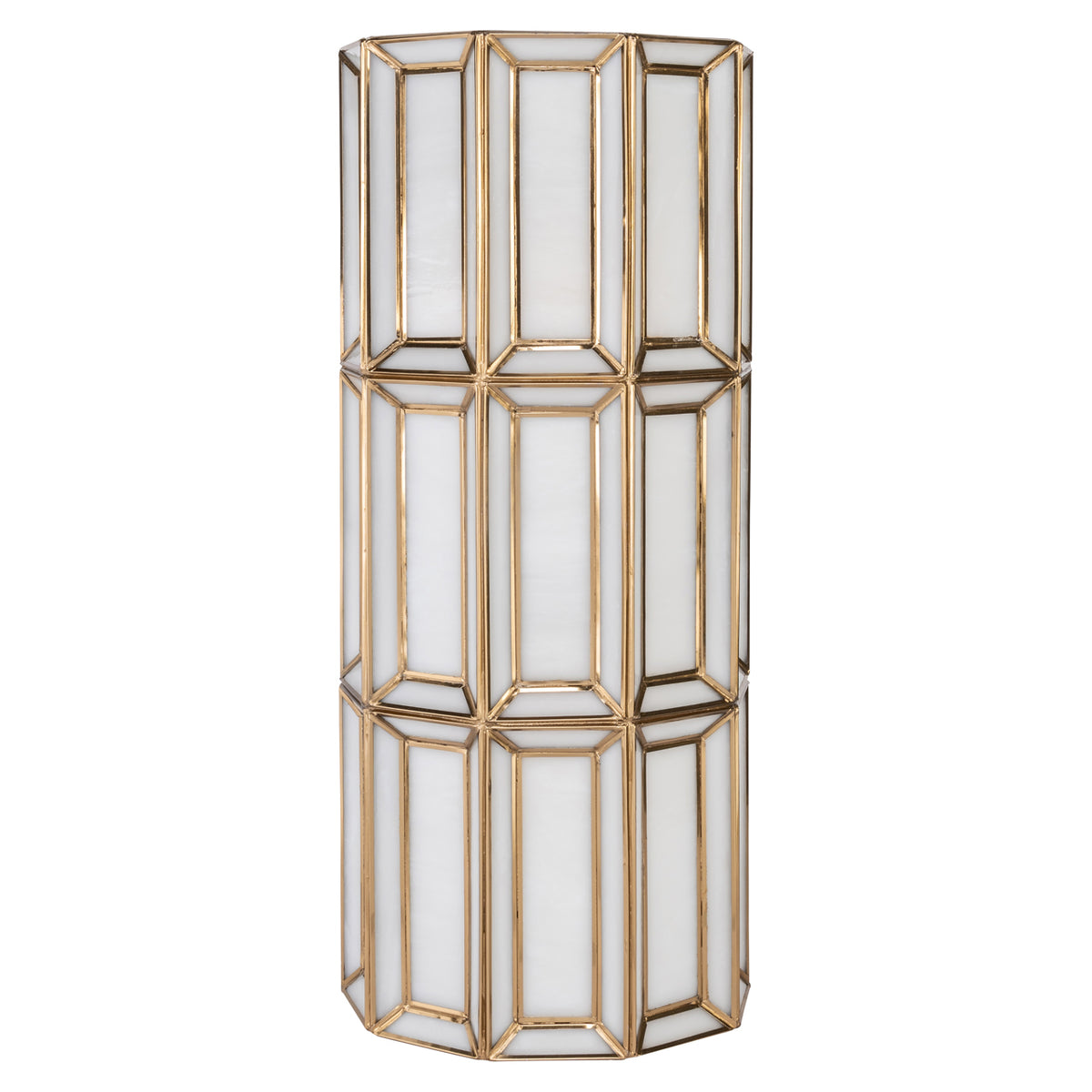 Wandleuchte Opal Antik-Messing